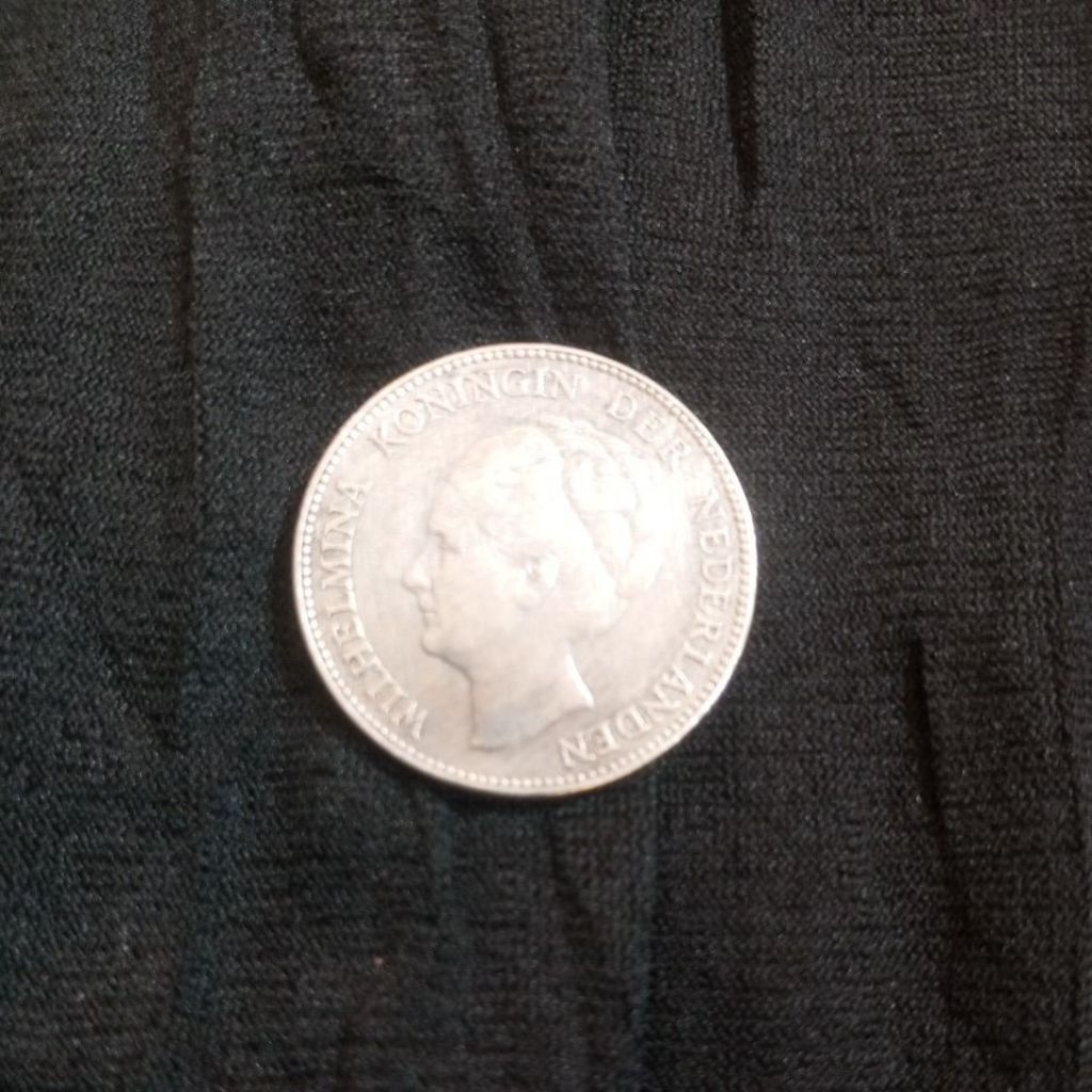 Koin Kuno Wilhelmina 1 Gulden 1929