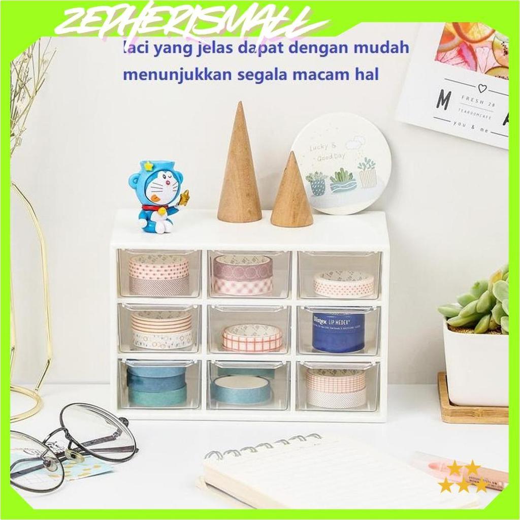9 Laci Mini Rak Mini Kotak Aksesoris Kotak Laci Mini Container rak kecil aesthetic Laci Kecil dengan