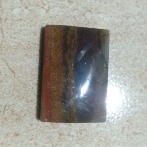Batu akik pancawarna cawarna motif pemandangan buat kalung/liontin