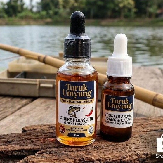 Turuk Umyung Strike Pedas Jitu Esen Mancing Premium 30ml Booster Aroma Udang & Cacing