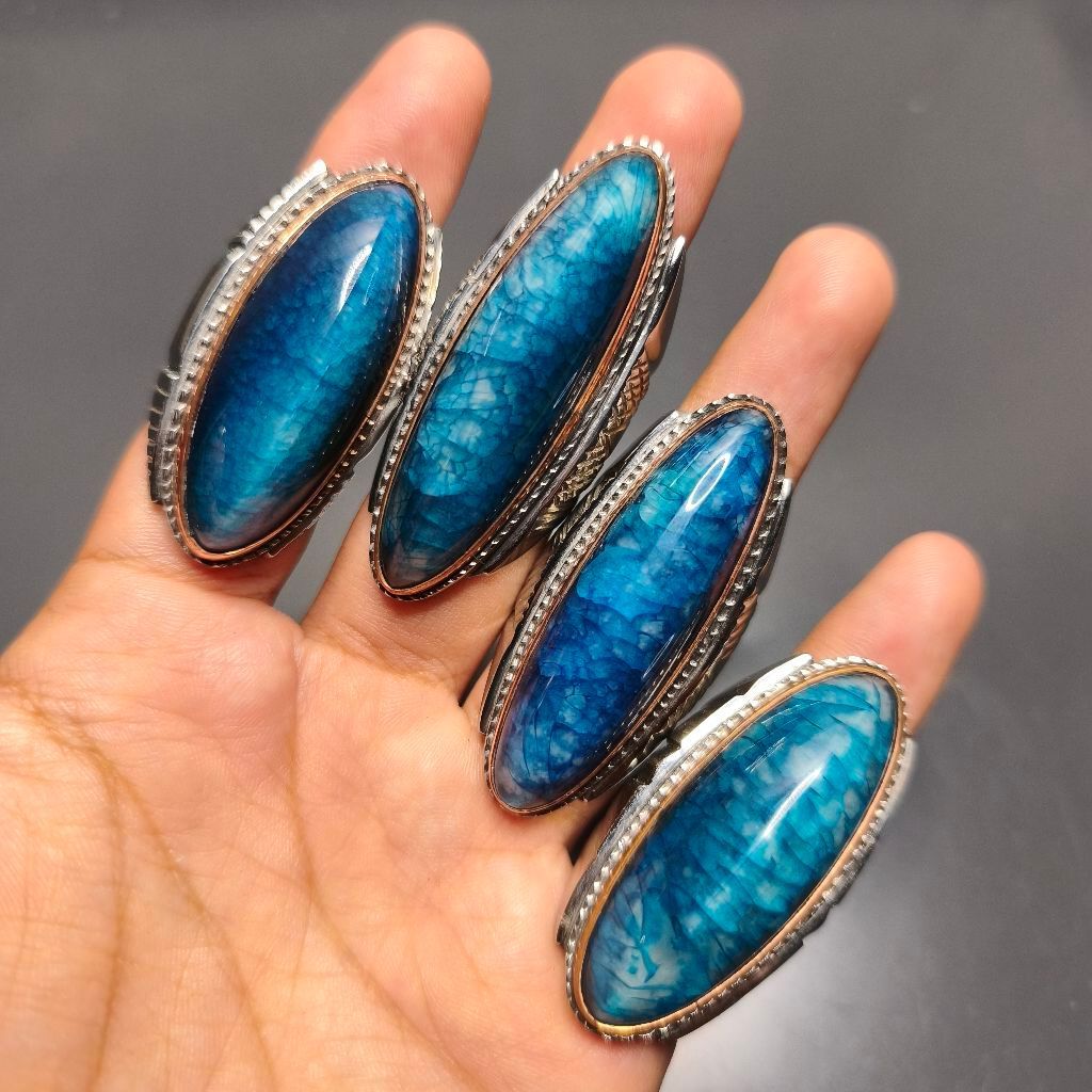 Pandan Biru Sisik Naga Batu Akik
