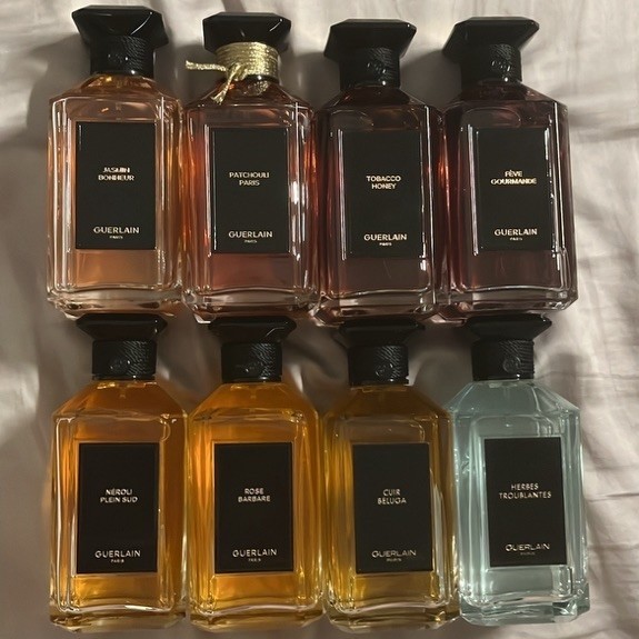 (HARGA 1ml)DECANT GUERL*IN HERBES TROUBLANTES/PATCHOULI PARIS/JASMIN BONHEUR/ROSE BARBARE/CUIR BELUG