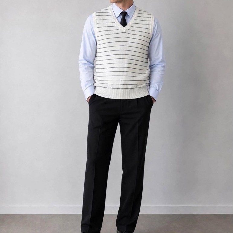 Baracuta stripe vest