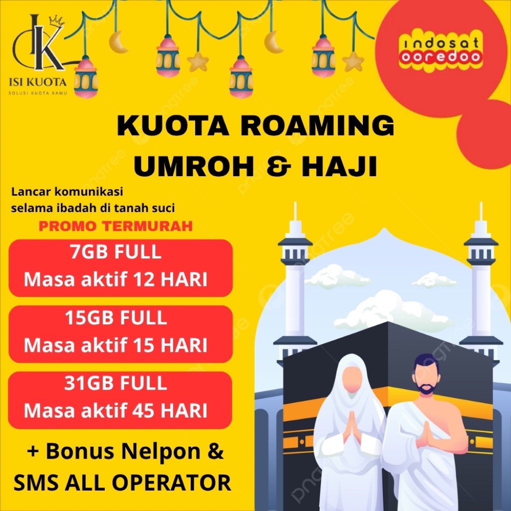 PAKET DATA INTERNET UMROH & HAJI INDOSAT IM3 INTERNASIONAL PROMO MURAH