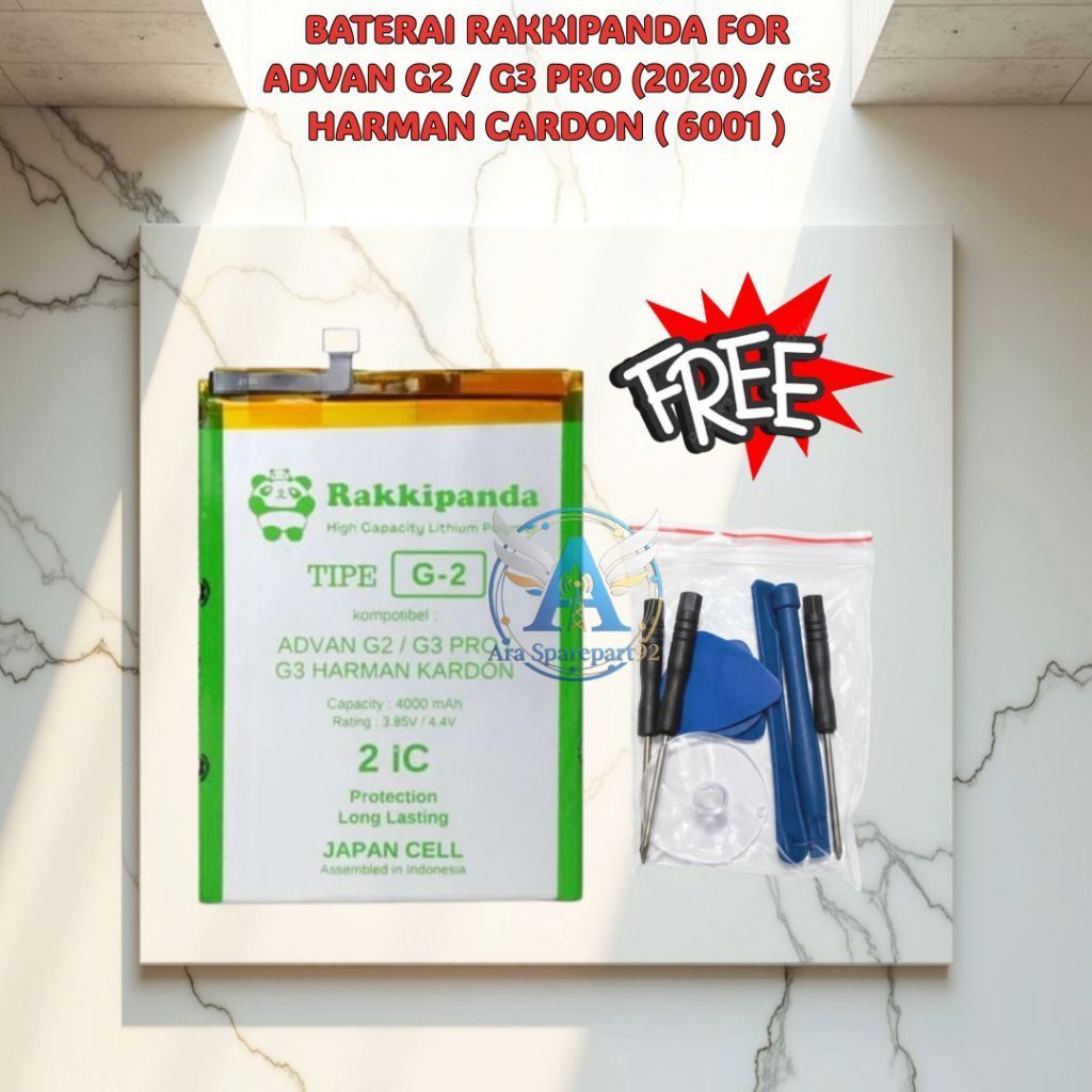 BATERAI RAKKIPANDA FOR ADVAN G2 / G3 PRO (2020) / G3 HARMAN CARDON ( 6001 )