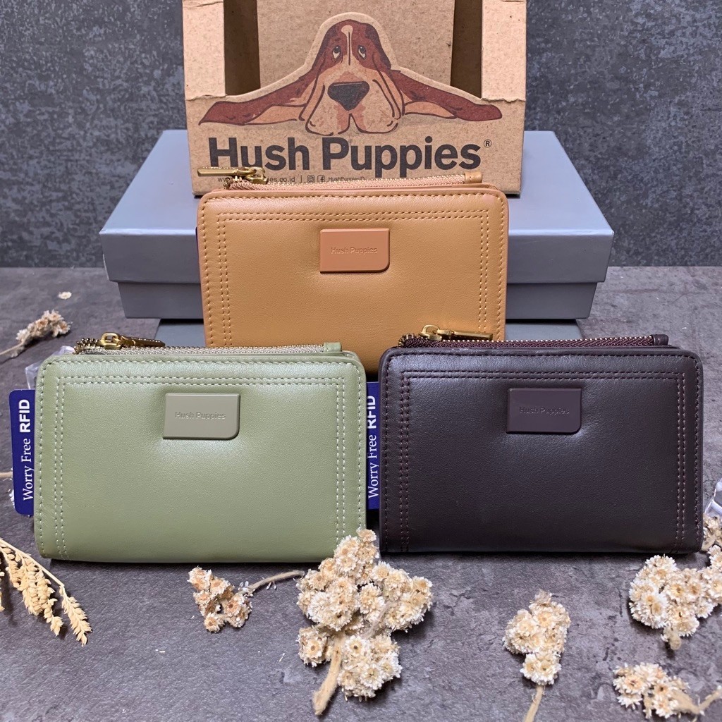 Dompet Wanita Cewek Hush Puppies Asli Original 1000% Ada Box Kulit Aslii