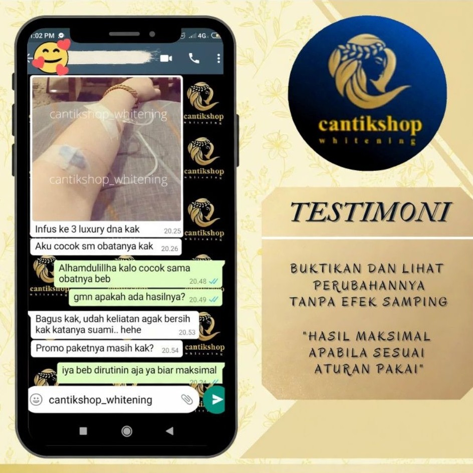 Whitening Luxury Dna Infusion Treatment | Infus Whitening Ampuh Memutihkan | Infus Pemutih Badan