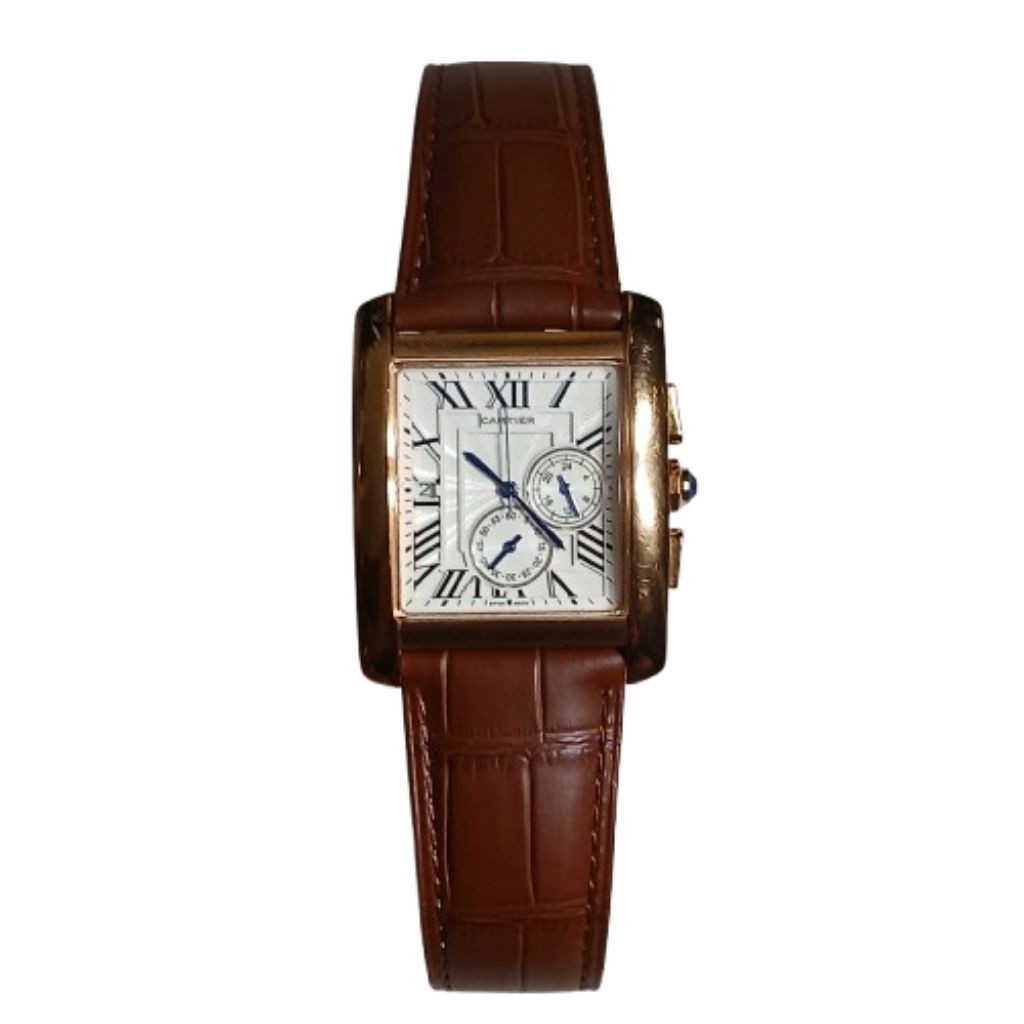 Jam Tangan Pria Cartier Quartz Elegan Fungsi 100% Tanpa Box