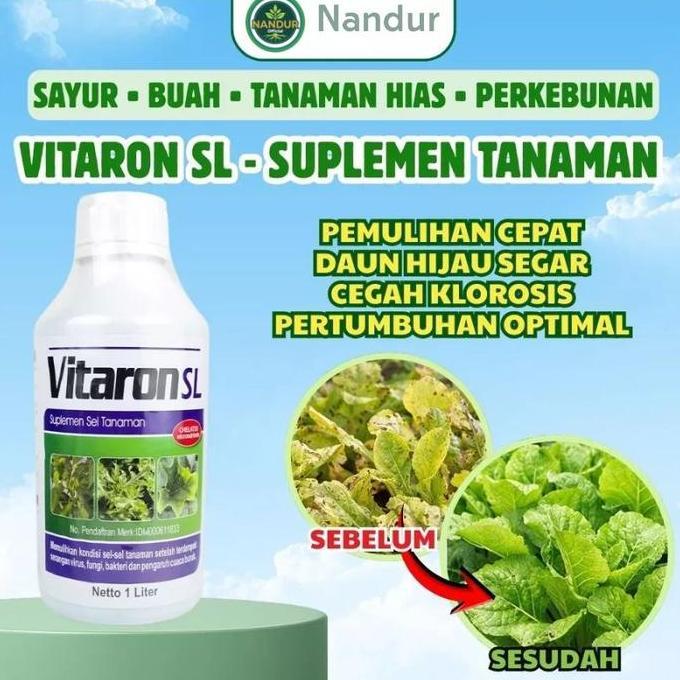 Vitaron SL 1 Liter Pupuk Mikro Chelate EDTA | Obat Daun Kuning & Penyubur Tanaman Cair
