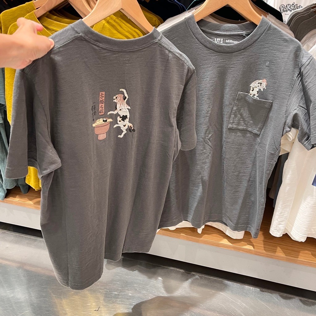 Tshirt Uniqlo Man Ukiyo-E 05 Gray