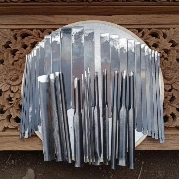 [TERMURAH] pahat tatah ukir kayu set isi 38pcs terbuat dari bahan ex gergaji serkel Diskon