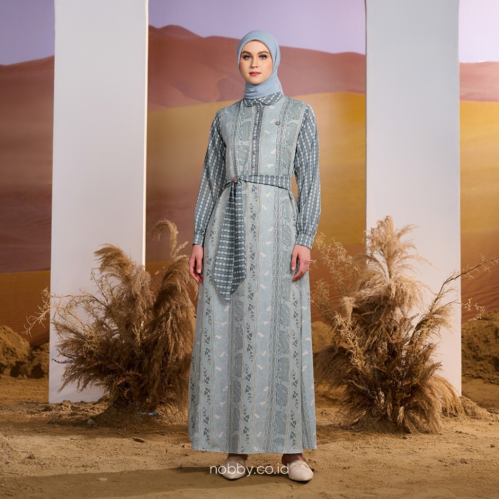 Nobby X Celine Evangelista Jeumpa Dress Gamis Wanita Motif Heritage Khas Aceh A Bahan Finhill Silk