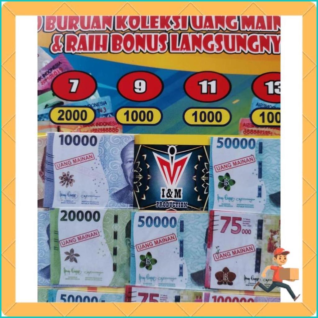 Mainan Cabutan Siap Jual Persamaan Angka Ganjil Motif Uang Rupiah 1 Lembar Isi 89 Pcs Sale