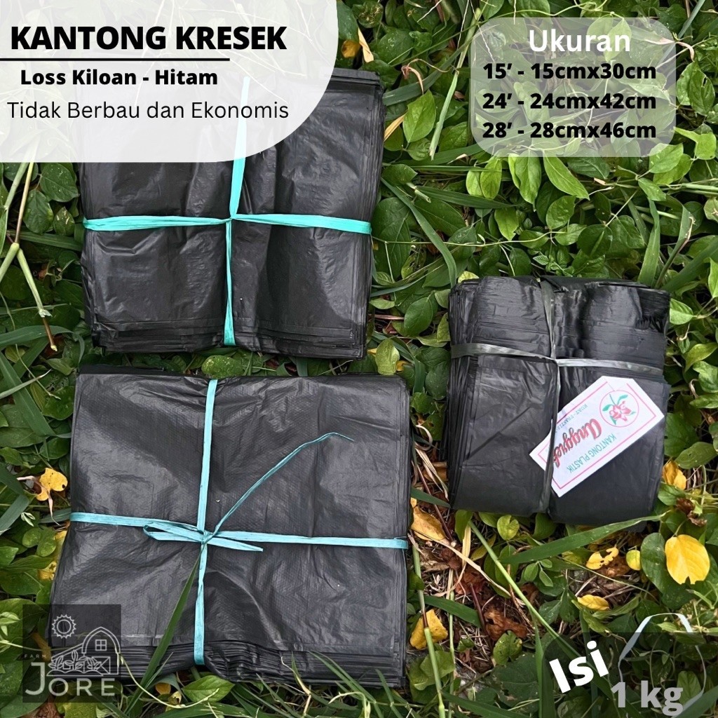Grosir Kantong Kresek Loss Hitam Kiloan Tidak Berbau / Kantong Plastik Kresek Kiloan Ukuran 15 24 28