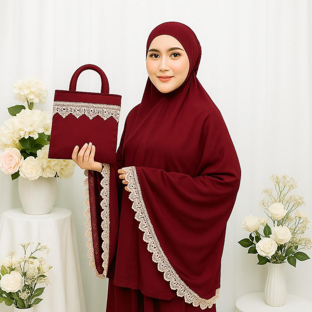 Promo Baru Mukena Mikro Premium Renda Emas 2In1 By Imtiaz Moslem