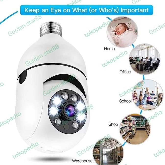 Lampu Bohlam CCTV Kamera Wireless VR Spy Cam