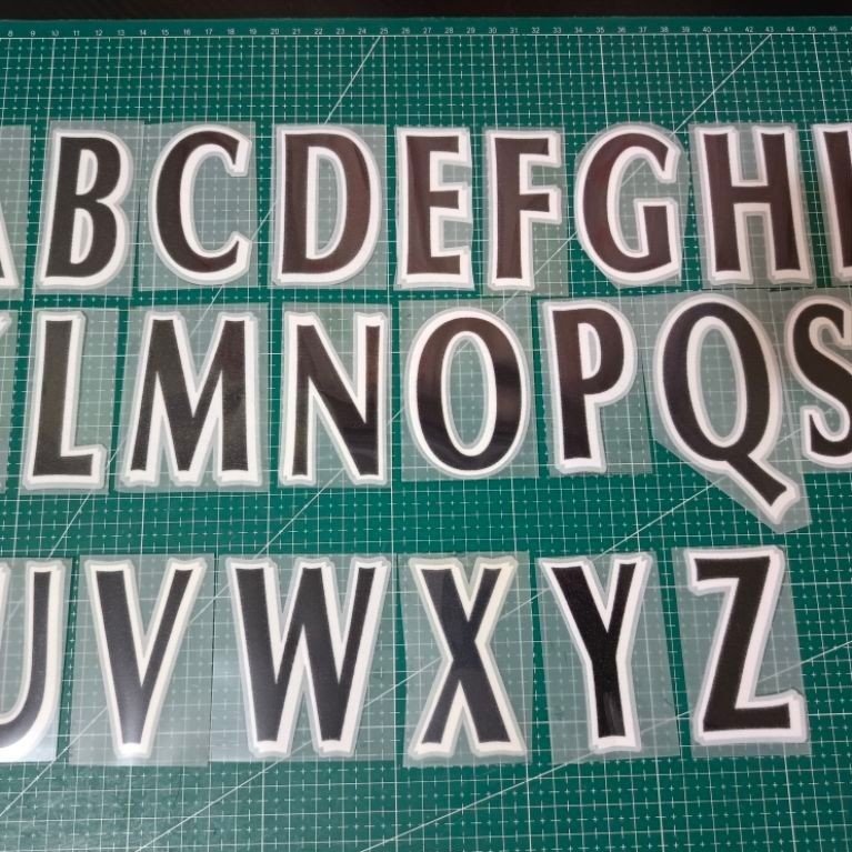 FONT HITAM CUSTOME NAMESET HK FLOCK VELVET EPL PREMIER LEAGUE 1996-2007