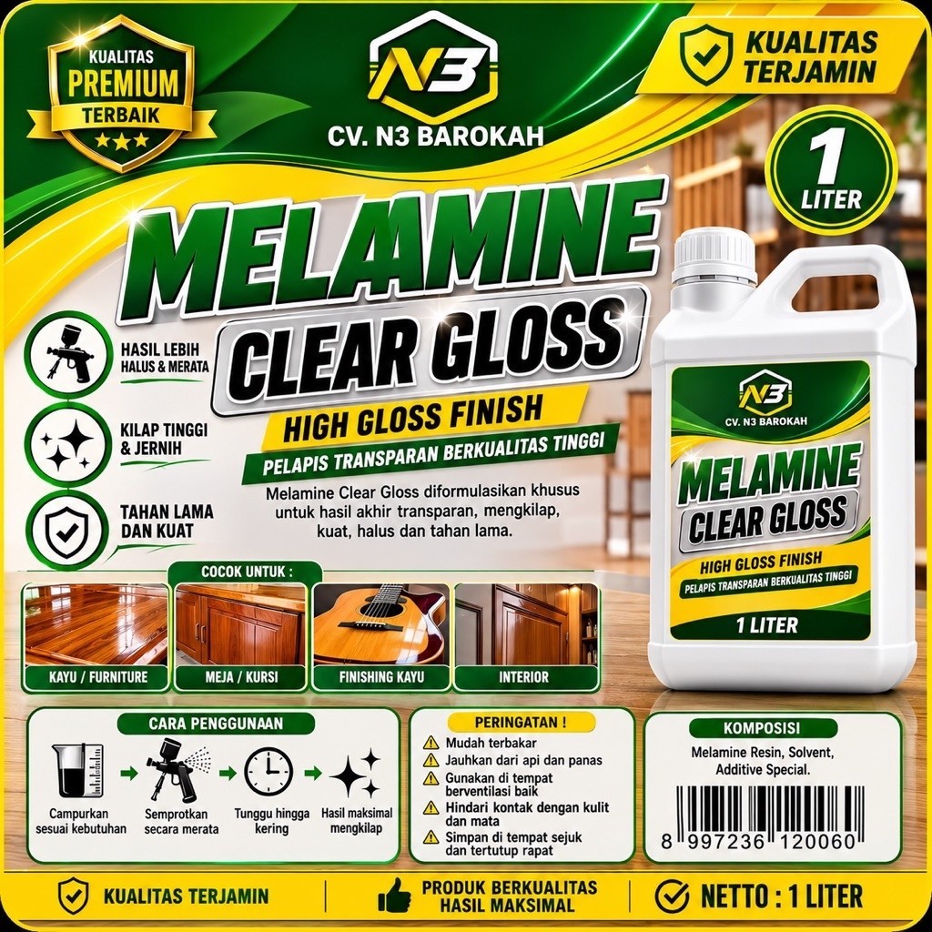 Melamine Clear Gloss 1 Liter