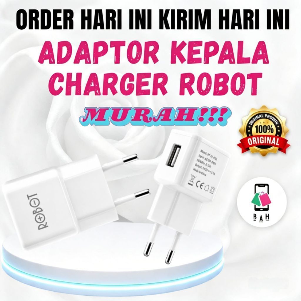 Adaptor Kepala Charger Robot Original Murah