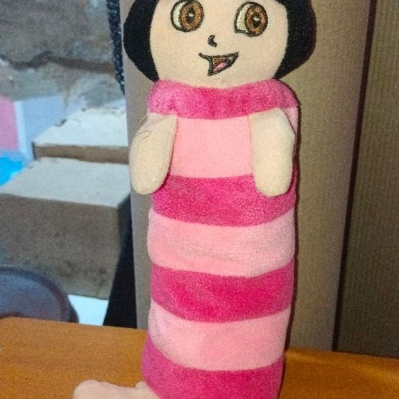 BONEKA GULING MINI KARAKTER DORA & HEWAN 32 CM SET 2 PCS (PRELOVED)