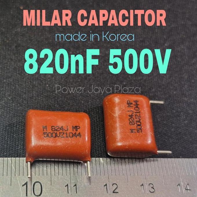 MILAR CAPACITOR 824 0.82UF 820N 820NF 500V ASLI MADE IN KOREA PJP79