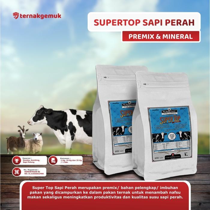 PREMIX MINERAL SAPI PERAH PREMIUM- SUPER TOP SAPI PERAH - PELENGKAP PAKAN KONSENTRAT SAPI PERAH PENI