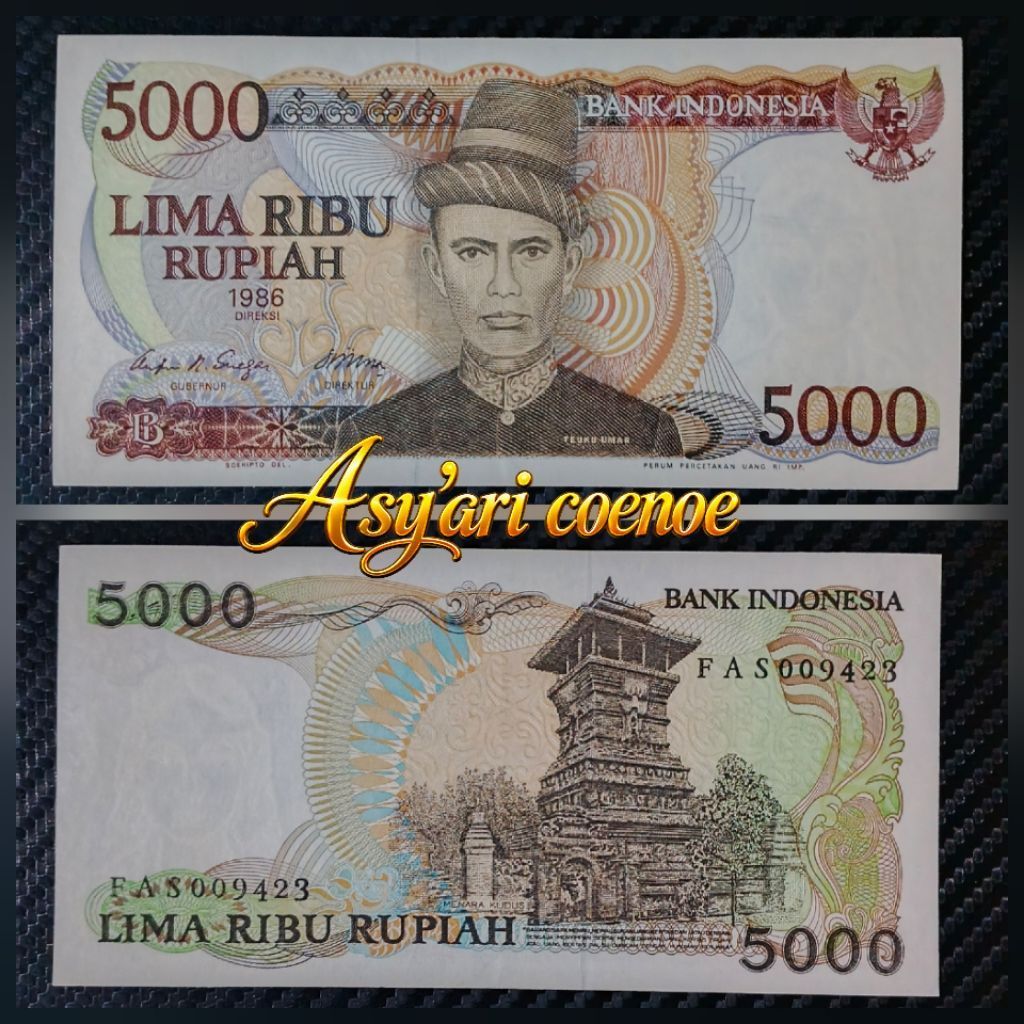 Uang kuno 5000 Teuku Umar Asli