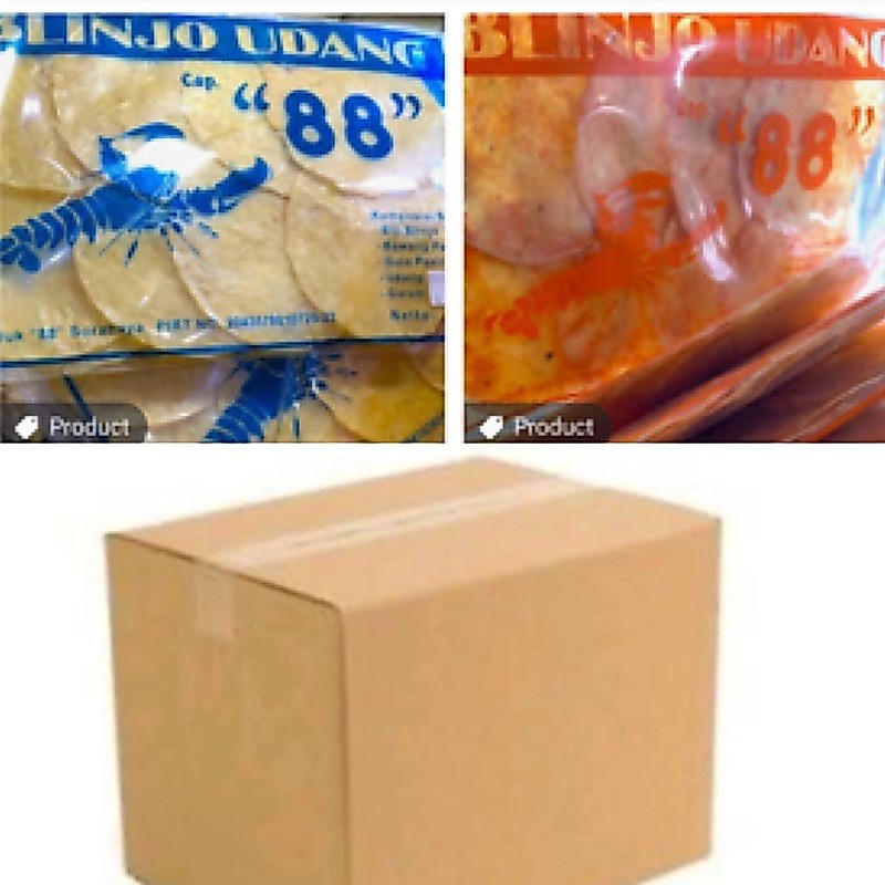 Emping Mentah / Emping Melinjo / Emping Blinjo 88 / Cemilan 1 dus campur