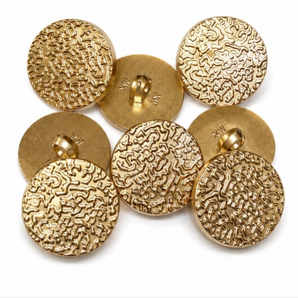 12 pcs Kancing jamur - kancing baju motif kulit jeruk dove 15mm / 18mm / 21mm