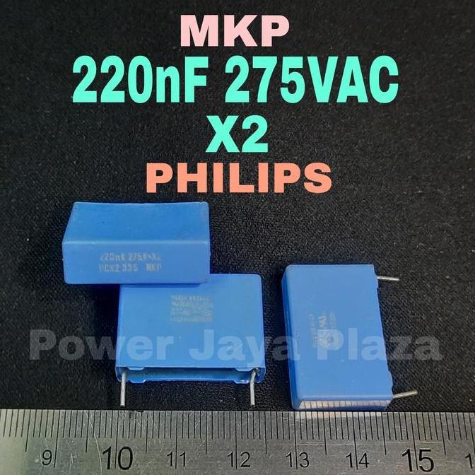 CAPACITOR MKP 0.22UF 220N 220NF 250VAC - 275VAC X2 ORI PHILIPS 250V PJP79