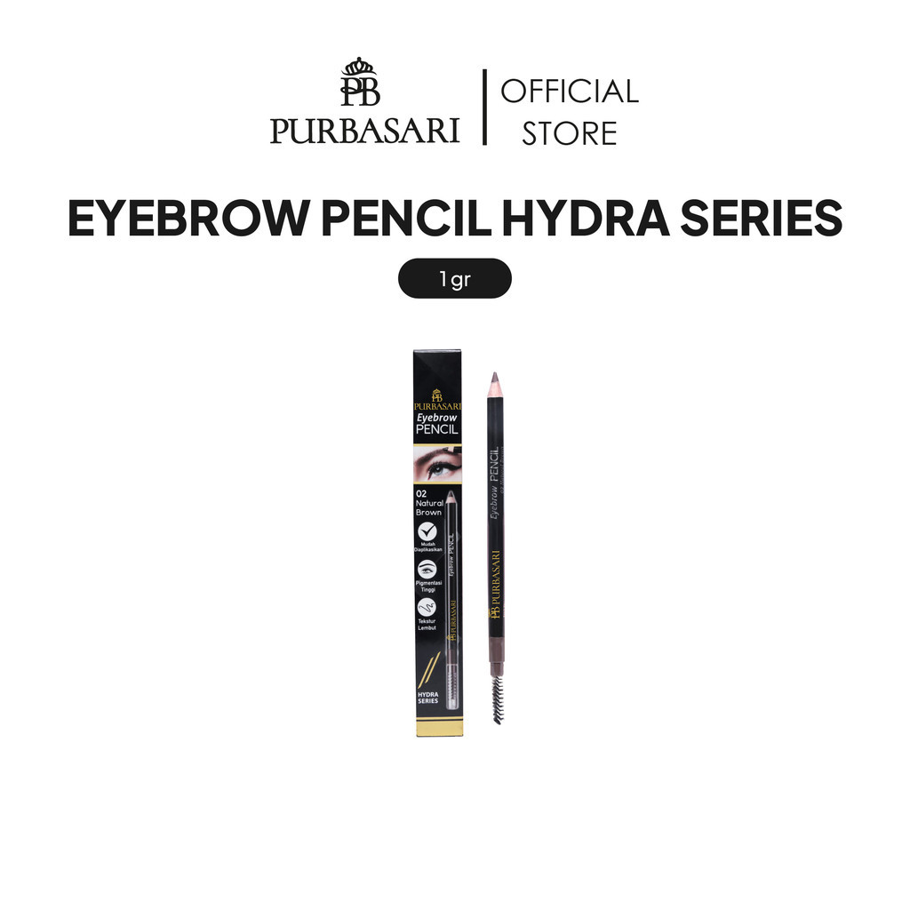 Purbasari Eyebrow Pencil Hydra Series / Pensil Alis pigmentasi tinggi / Pensil Alis