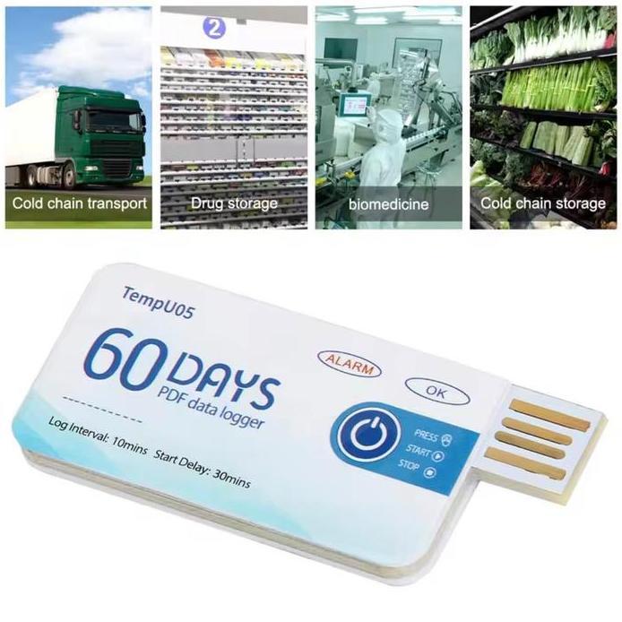 Ready Temperature Recorder TempU05 Single Use Temperature Data Logger Disposable USB Temperature Rec