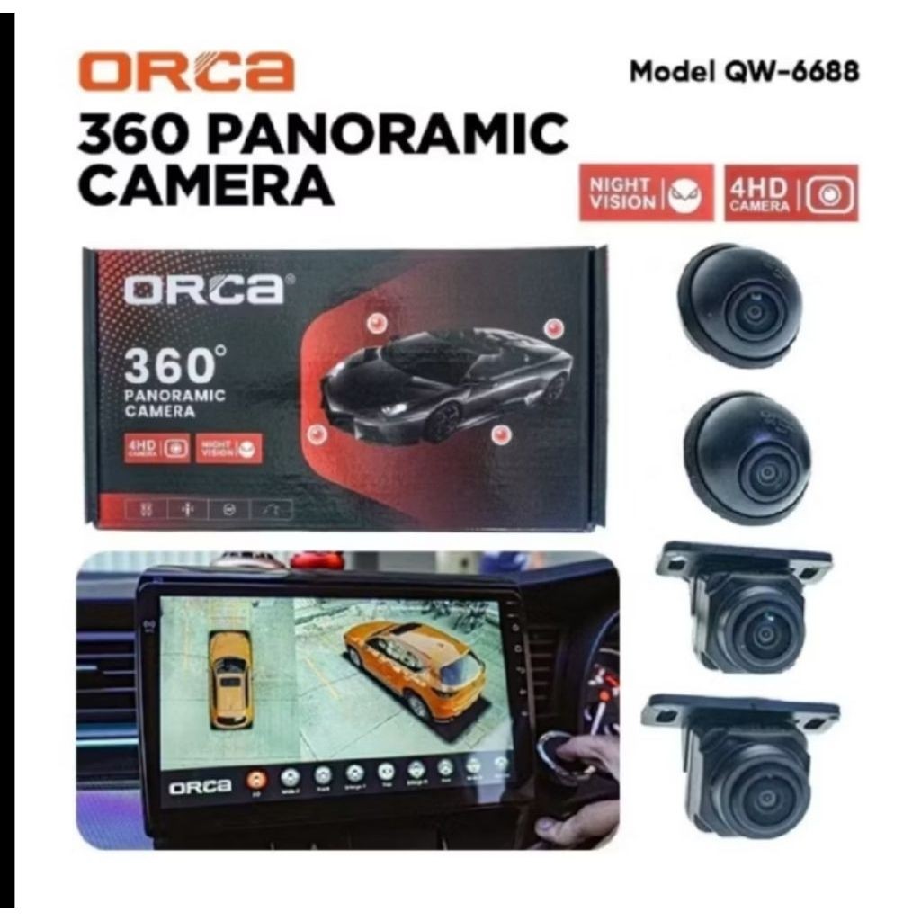 Kamera 360 ORCA QW-6688 / Kamera Parkir Mobil 360 Orca 1080p Bird View