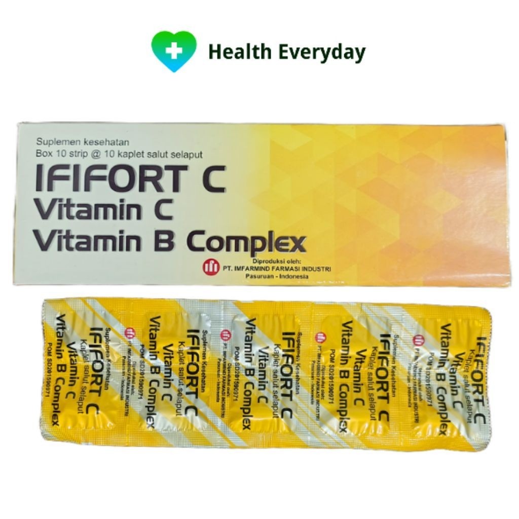 IFIFORT C Vitamin C dan Vitamin B Complex isi 100s/Dus - Suplemen Kesehatan Harian
