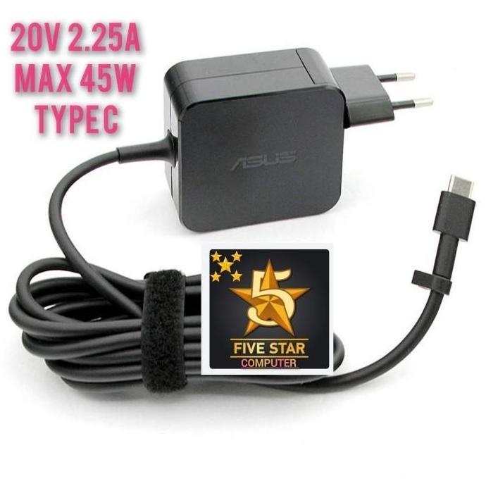 BEBAS ONGKIR - Adaptor Charger ASUS Chromebook C302 C302C C302CA Type C 45W