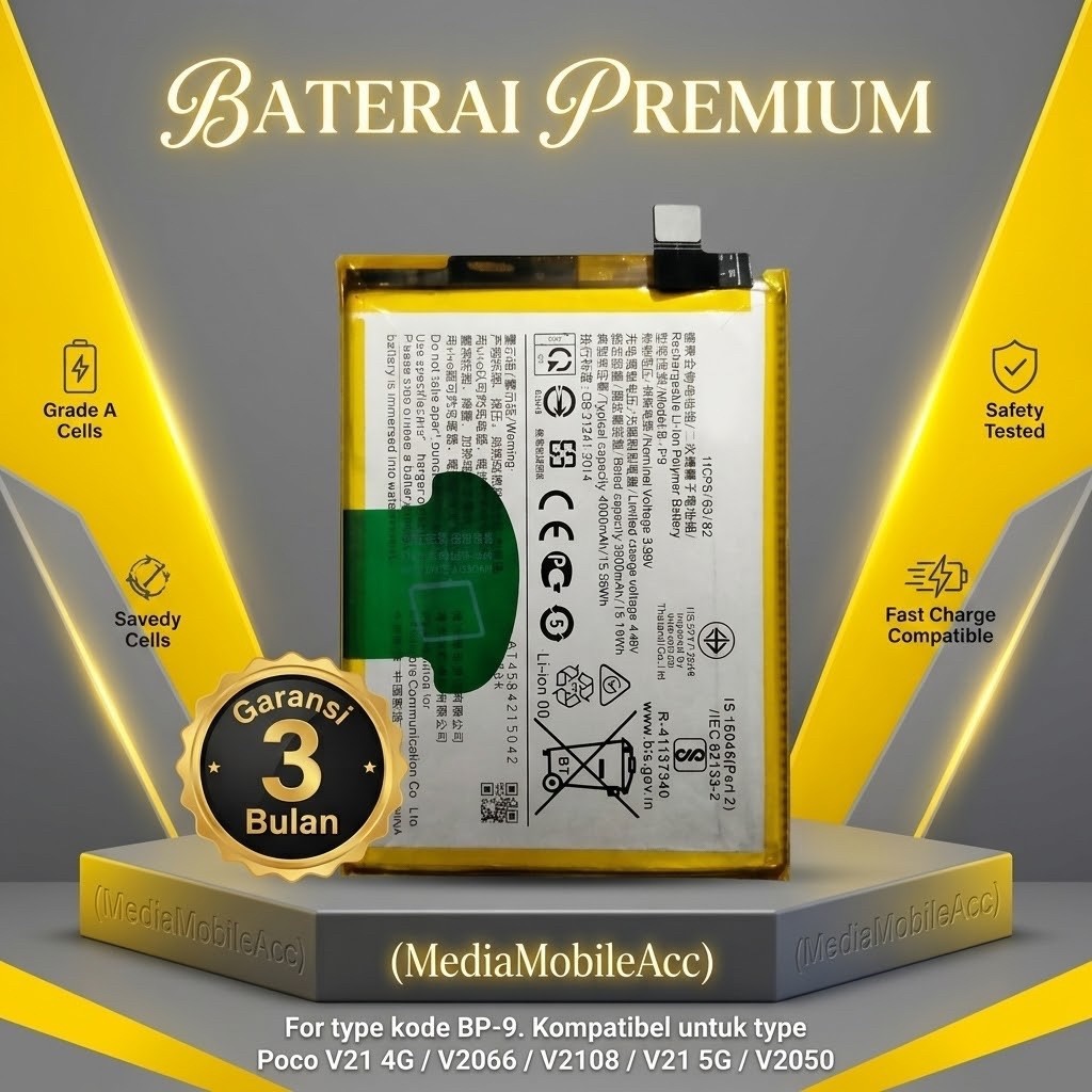 Baterai untuk tipe BP-9 BP9 v21 4G v21 5g premium batre garansi 3 bulan