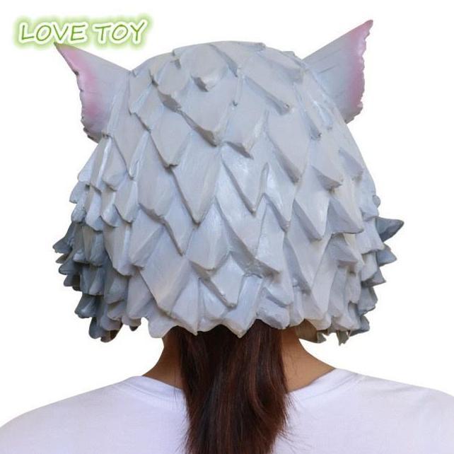 Topeng Bentuk Babi Hashibira Inosuke Bahan Latex Untuk Kostum Halloween