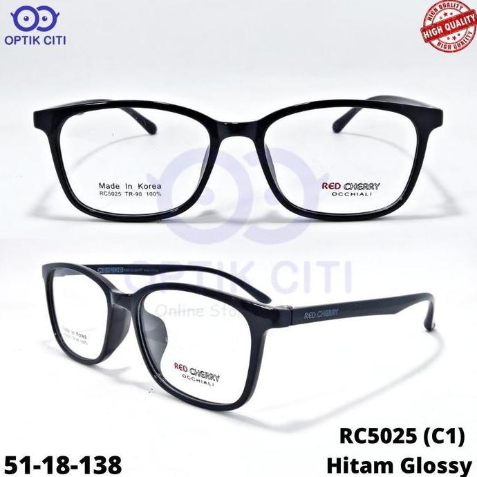 Frame Kacamata Pria Wanita Red Cherry 5025 Ringan Dan Lentur Original