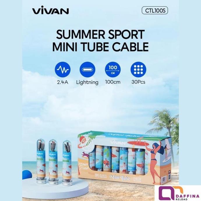Kabel Data Vivan Original Lighting Iphone 5 6 7 Plus Ctl100 1 Meter