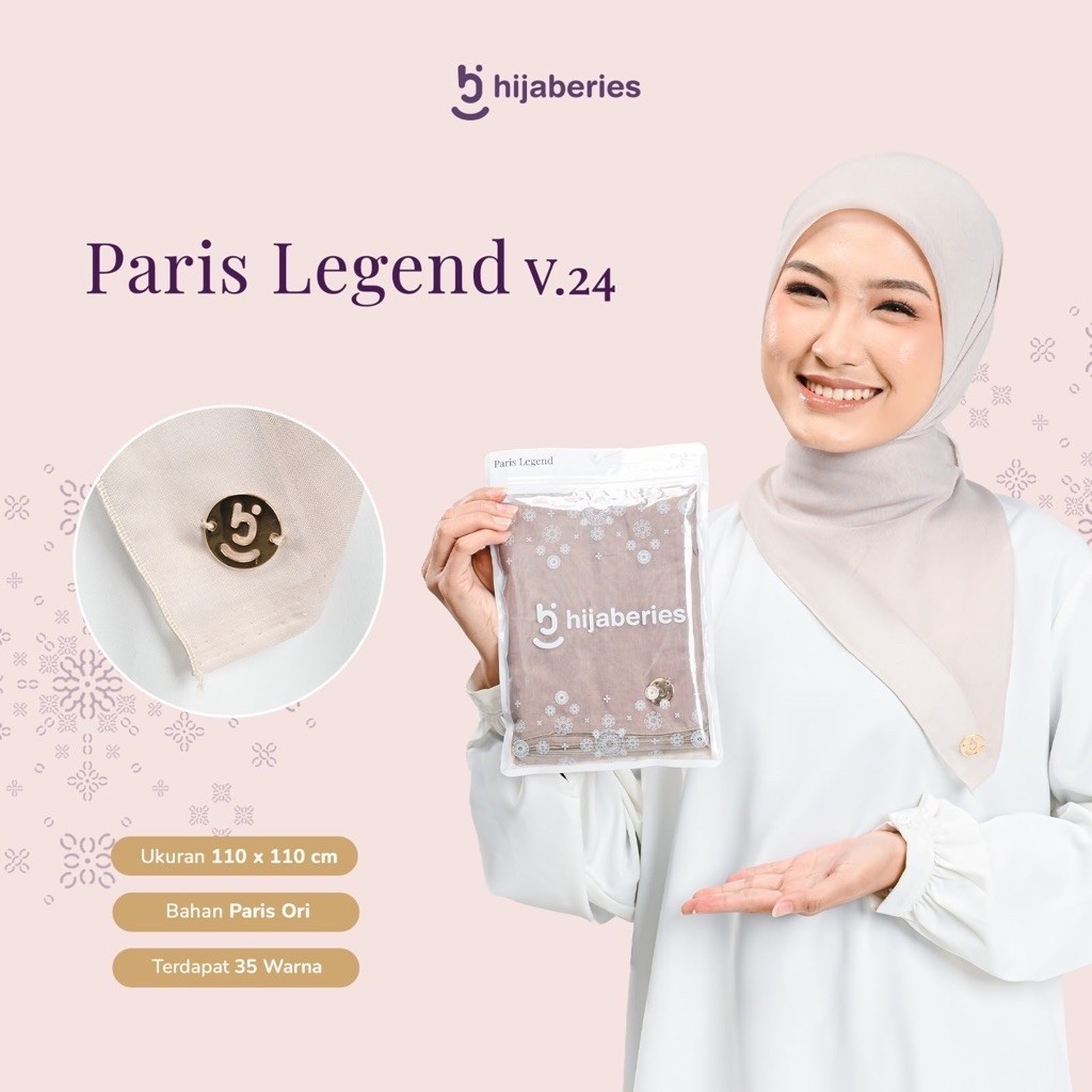 Hijaberies Jilbab Segi Empat Paris Legend | Paris premium | Hijaberies napocut paris japan
