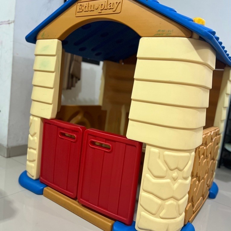 rumah rumahan + perosotan eduplay preloved