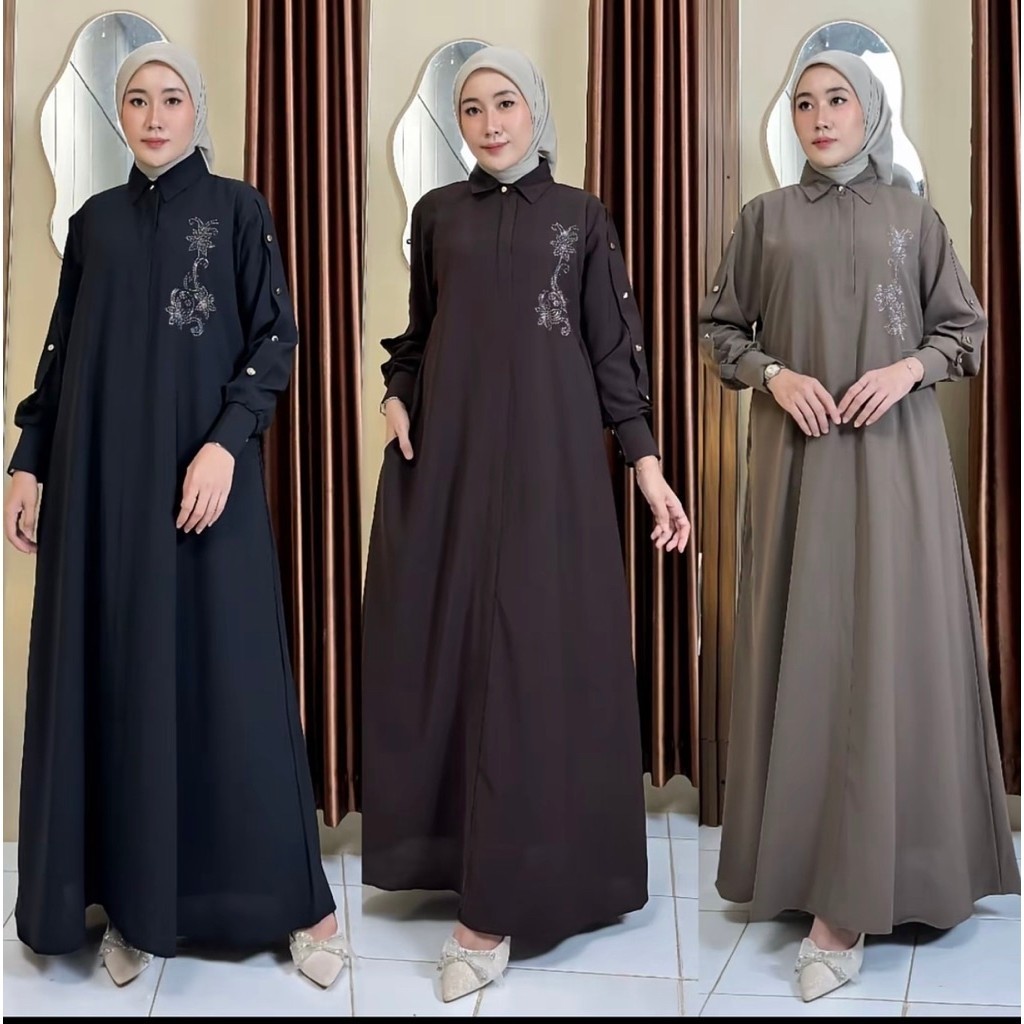 GAMIS HELENA POLOS/ GAMIS HELENA BAHAN KATUN SABRINA ANTI UV