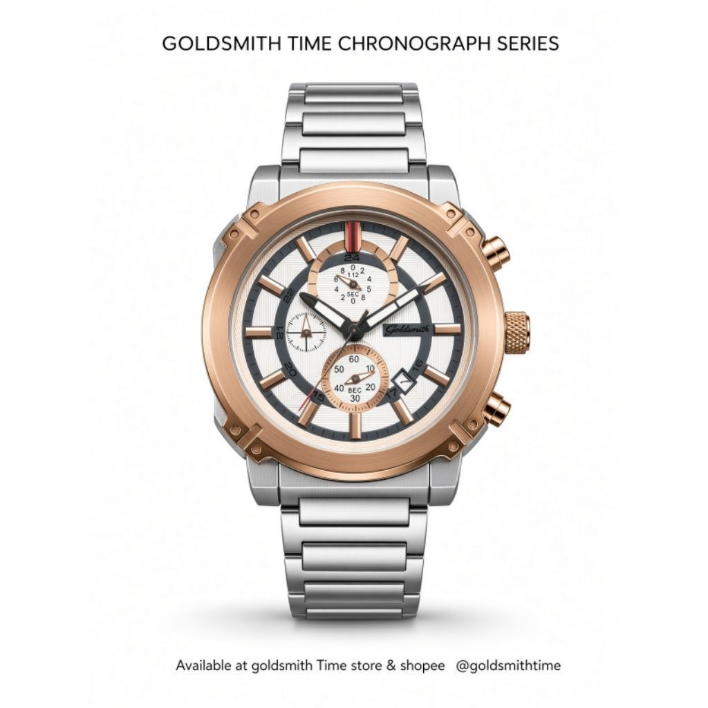 Goldsmith Time 8064 RT TR CHR jam tangan chronograph pria