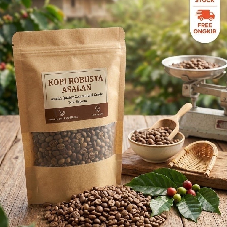Biji Kopi Robusta Asalan / Green Bean Kopi Robusta Asalan Kering