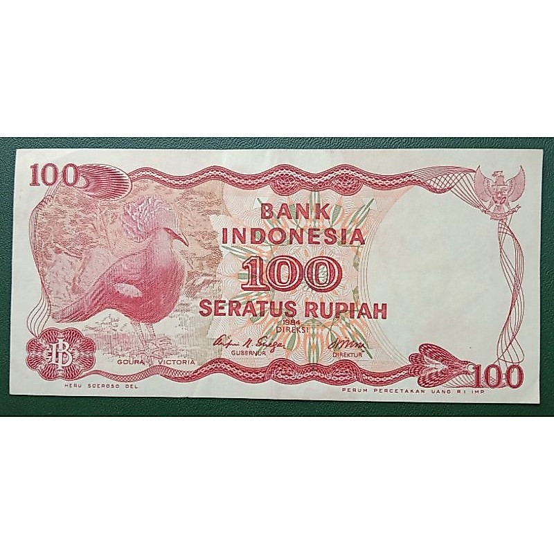 UANGKUNO 100 RUPIAH GOURA THN 1984
