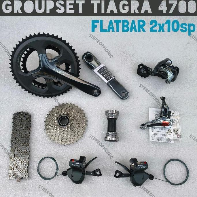 LOOSEPACK NEW ORIGINAL Groupset Flatbar SHIMANO TIAGRA 4700 2x10speed Groupset 4700 Flatbar Groupset