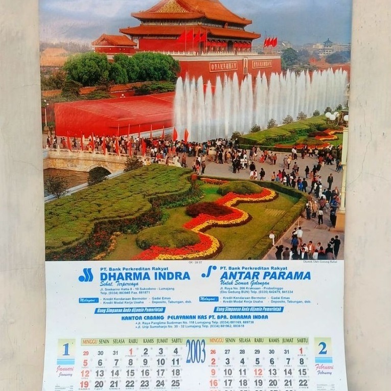 Kalender Jadul Tahun 2003