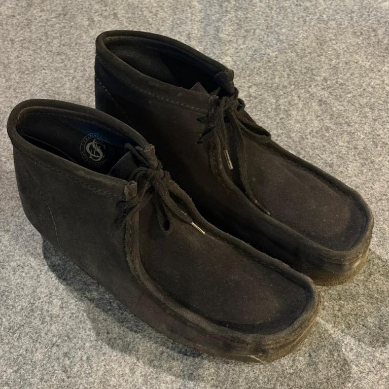 Clarks Wallabee Black Suede High