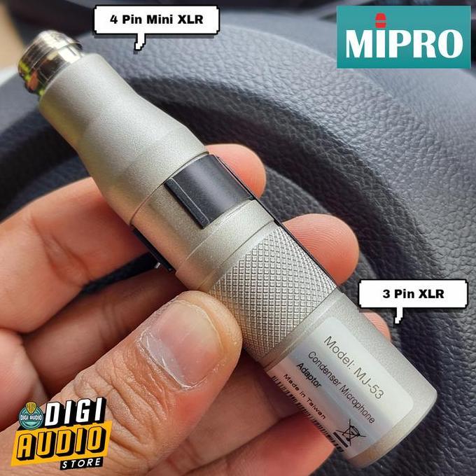 BEBAS ONGKIR - MIPRO MJ-53 Condenser Microphone Adapter Converter XLR to Mini XLR