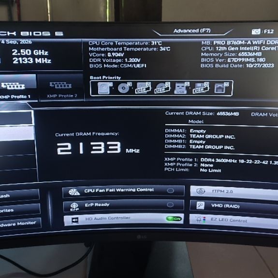 Monitor LG 32MR50C 32 Inch Curve Second